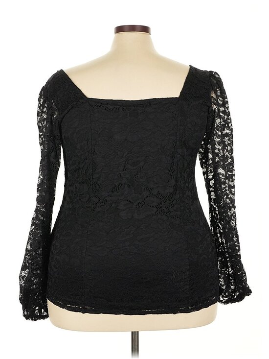 torrid Tops - Torrid Long Sleeve Black Lace Top Size 3x